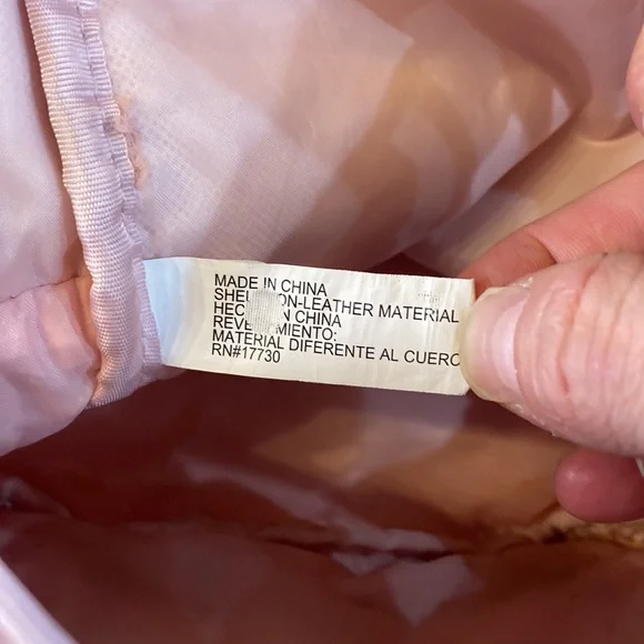 Fuzzy Pink Mini Small Backpack Purse Handbag with Gold Straps - Picture 8 of 11